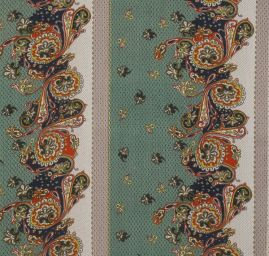 Šifon paisley vzor bordura
