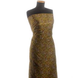 Šifon plise drobný paisley vzor 