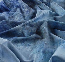 Bavlna batika modrá