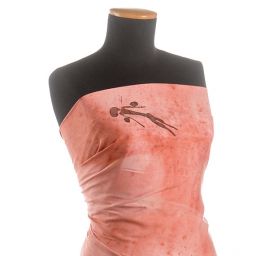 Viskozová látka batika růžová