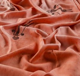 Viskozová látka batika  růžová