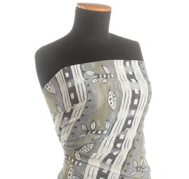 Viskozová šatovka abstraktní květinový vzor