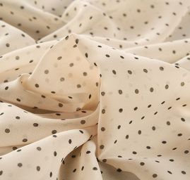 Šifon puntík drobný černý