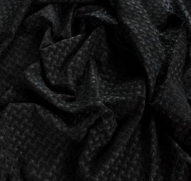 Brokát plastický geometrický vzor černý