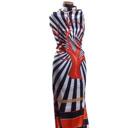 Atlas motiv korál červený