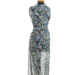 Žoržet romantický motiv květin modrý