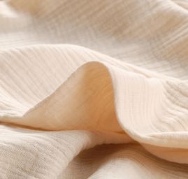 Bavlněný mušelín dvojitá gázovina ecru