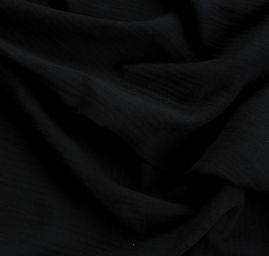 Bavlněný mušelín dvojitá gázovina černý