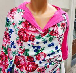 Žoržet mat Gipsy style bordura bílý