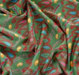 Pletenina paisley vzor zelená