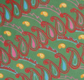 Pletenina paisley vzor zelená