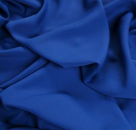 Žoržet šatový pružný královská modrá