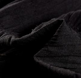 Šatová látka plisé černá