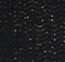 Úplet s modrofilaovými flitry černý podklad