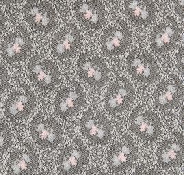 Brokát nepružný drobné květy šedostarorůžová