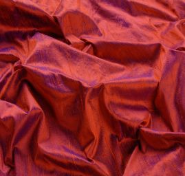 Šantung jednobarevný šanžán oranžovomodrý