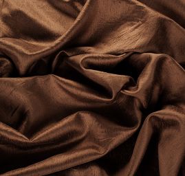 Šantung jednobarevný tmavě hnědý