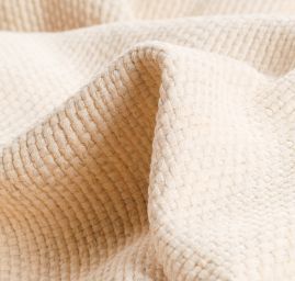 Ručně tkaná látka smetanový melír