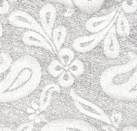 Brokát květinový motiv stříbrný