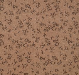 Bavlněná košilová látka hnědá drobné květy