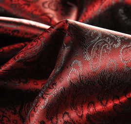 Podšívka žakárová vínová/černá