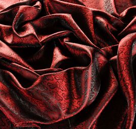 Podšívka žakárová vínová/černá