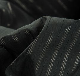 Taft žakár jemný proužek černý