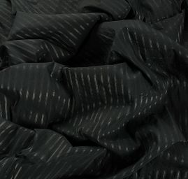 Taft žakár jemný proužek černý