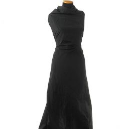 Taft paměťový žakár proužky černý