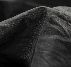 Taft paměťový žakár proužky černý