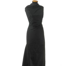 Taft paměťový žakár proužky černý