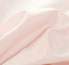 Taft žakár puntíkovaný růžový