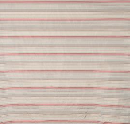 Taft žakár proužky červený/smetanový