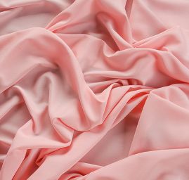 Krepdešín imitace hedvábí pastel růžový
