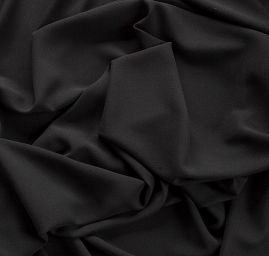 Žoržet  pružný jednobarevný černý