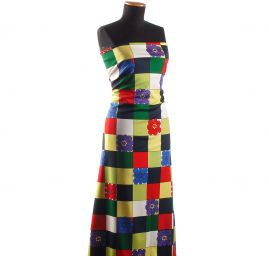 Úplet žoržetový geometrický vzor/květy