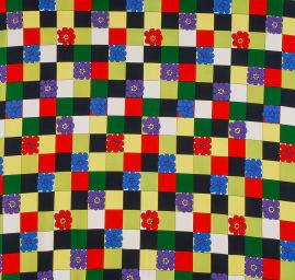 Úplet žoržetový geometrický vzor/květy