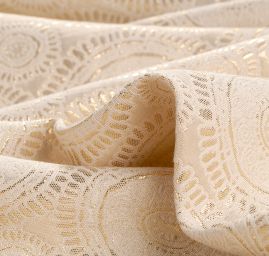 Brokát lamé ornamentální vzor zlatý