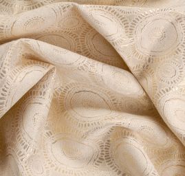 Brokát lamé ornamentální vzor zlatý