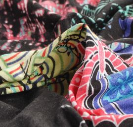 Viskozový úplet nevšední vzor města 