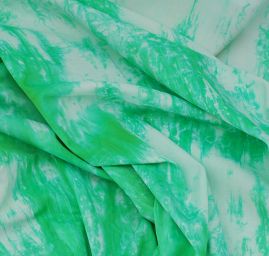 Batika ruční práce zelenosmetanová