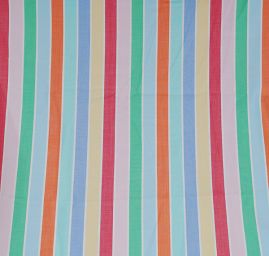 Bavlněná látka proužky pastelové barvy duhy
