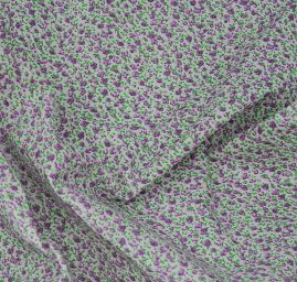 Bavlněná látka tisk drobné kytičky fialková