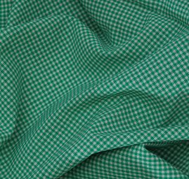 Bavlněná látka oboustranná kostka zelenobílá