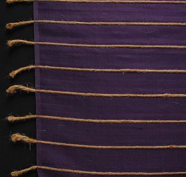 Organza hedvábná jutové proužky fialová