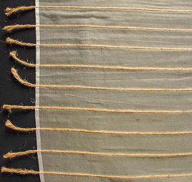 Organza hedvábná jutové proužky pastel olivová