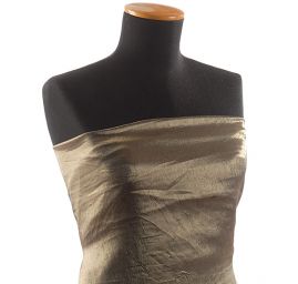 Lamé šatová látka kreš zlatošedá