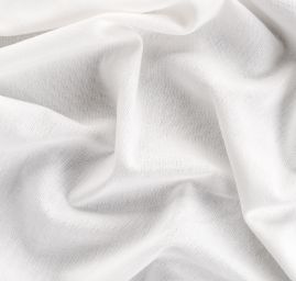 Len pružný směs polyester, viskoza slonová kost