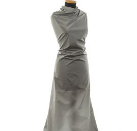 Taft hladký pevnější světle šedečerný