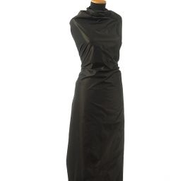 Taft hladký jemný černobéžový